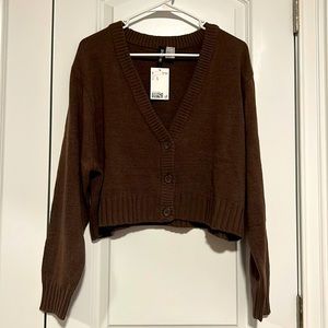 H&M Brown Cardigan Size: XL